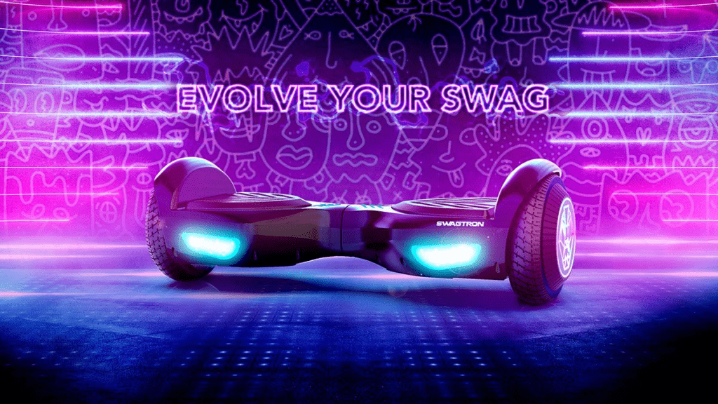 The swagBOARD T580 Twist Hoverboard with EXCLUSIVE LiFePo™ superior battery tech.